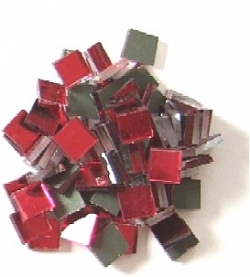 Spiegel- Mosaik rot, 10 x 10 mm, 125 gramm